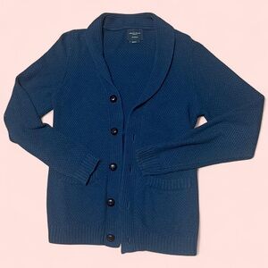 Men's Blue Cardigan Sweater